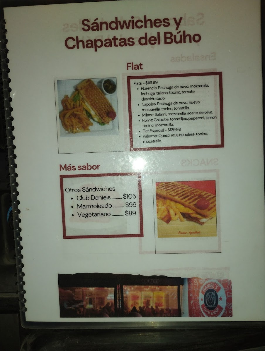 Cafeteria Daniels Menu - Image 1
